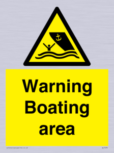 Warning Boating area