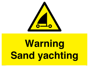 Warning Sand yachting