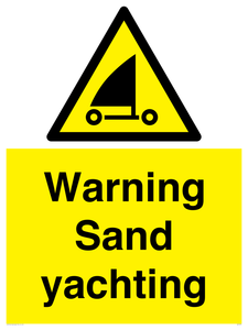Warning Sand yachting