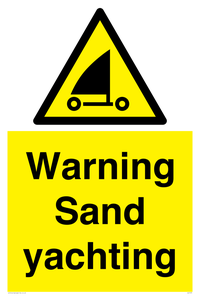 Warning Sand yachting