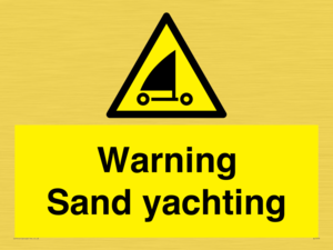 Warning Sand yachting