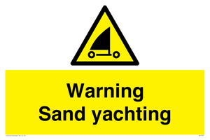 Warning Sand yachting