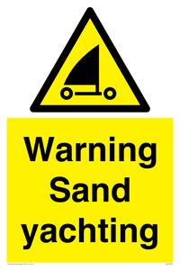 Warning Sand yachting