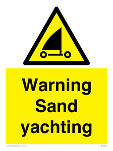 Warning Sand yachting