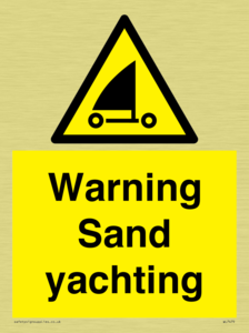 Warning Sand yachting