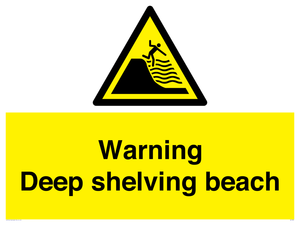Warning Deep shelving beach