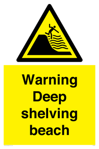 Warning Deep shelving beach
