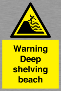 Warning Deep shelving beach