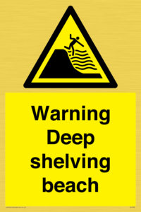 Warning Deep shelving beach