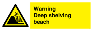 Warning Deep shelving beach