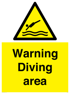 Warning Diving area