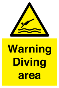 Warning Diving area