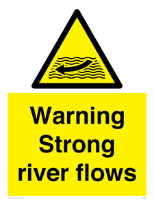 Warning Strong river flows