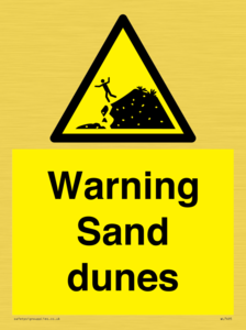 Warning Sand dunes