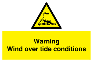 Warning Wind over tide conditions