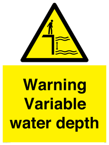 Warning Variable water depth