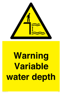 Warning Variable water depth