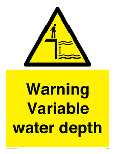 Warning Variable water depth
