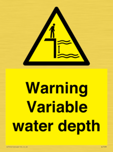 Warning Variable water depth