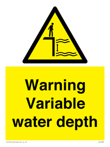 Warning Variable water depth