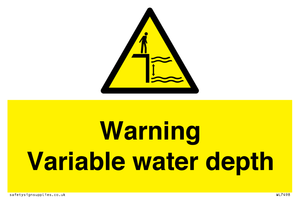 Warning Variable water depth