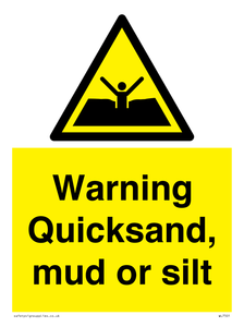 Warning Quick, sand mud or silt
