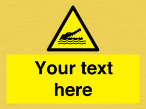 Custom Warning crocodiles, alligators or cayman