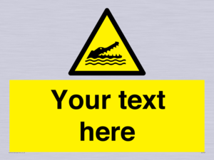 Custom Warning crocodiles, alligators or cayman