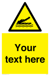 Custom Warning crocodiles, alligators or cayman