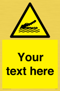 Custom Warning crocodiles, alligators or cayman