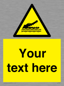 Custom Warning crocodiles, alligators or cayman
