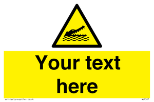Custom Warning crocodiles, alligators or cayman