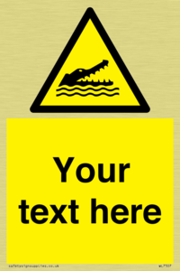Custom Warning crocodiles, alligators or cayman