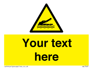 Custom Warning crocodiles, alligators or cayman