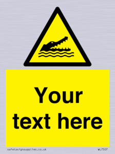 Custom Warning crocodiles, alligators or cayman