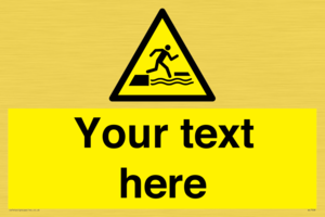 Custom Warning falling into water when stepping on or off a floating surface