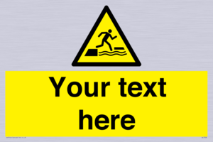 Custom Warning falling into water when stepping on or off a floating surface