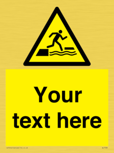Custom Warning falling into water when stepping on or off a floating surface