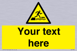 Custom Warning falling into water when stepping on or off a floating surface