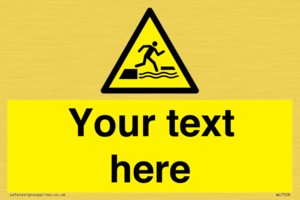 Custom Warning falling into water when stepping on or off a floating surface