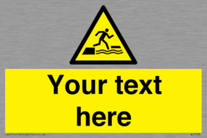 Custom Warning falling into water when stepping on or off a floating surface