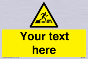 Custom Warning falling into water when stepping on or off a floating surface