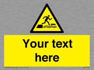 Custom Warning falling into water when stepping on or off a floating surface