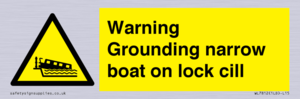 Warning Grounding narrow boat on lock cill
