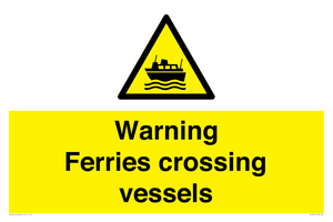 Warning Ferries crossing vessels