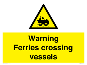 Warning Ferries crossing vessels