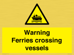 Warning Ferries crossing vessels