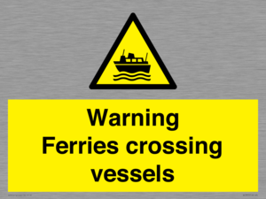 Warning Ferries crossing vessels