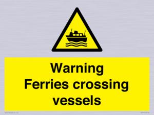 Warning Ferries crossing vessels