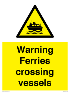 Warning Ferries crossing vessels